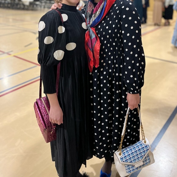 Dotted Pleated Dress - Picture 4 of 4